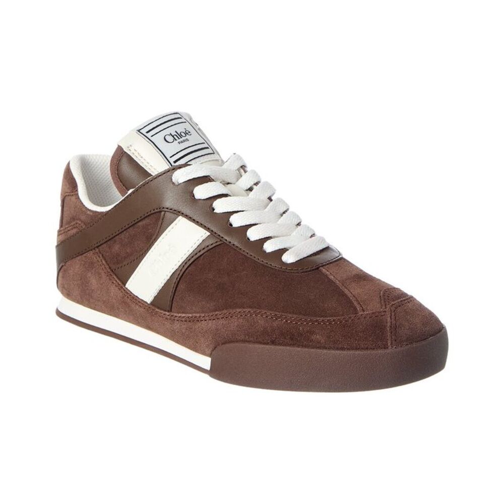 Chloé Kick Suede Sneaker, Brown